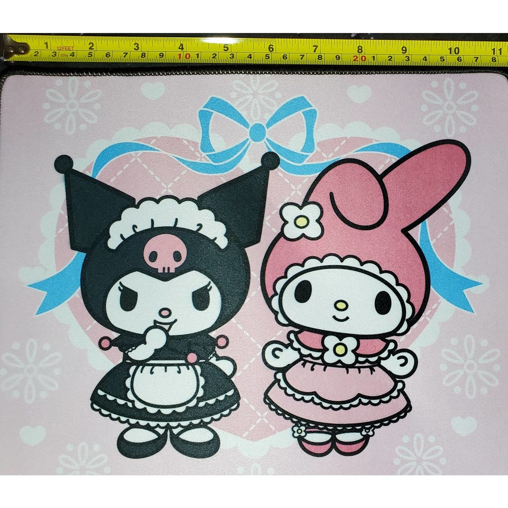 My Melody And Kuromi Mouse Pad, Kawaii Cat Cute 12 x 9.5 inches.